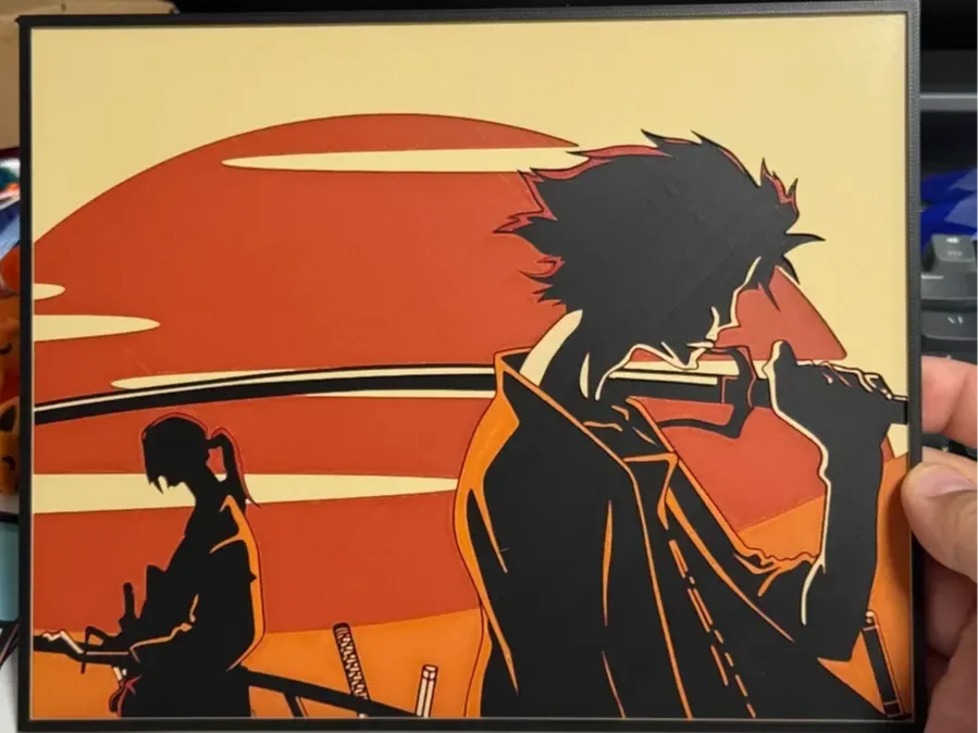 Samurai Champloo - Mugen Jin Sunset - Hueforge by Strata Prints HueForge model: Samurai Champloo - Mugen Jin Sunset - Hueforge by Strata Prints