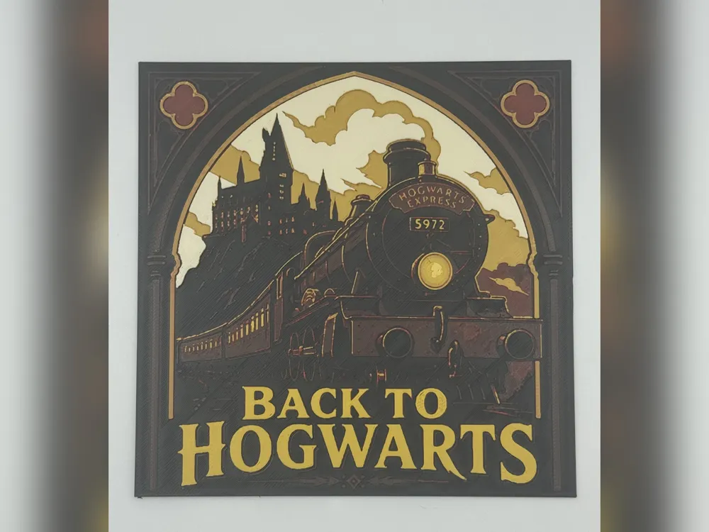 Back to Hogwarts Express HueForge Print by iPrintStuffau HueForge model: Back to Hogwarts Express HueForge Print by iPrintStuffau
