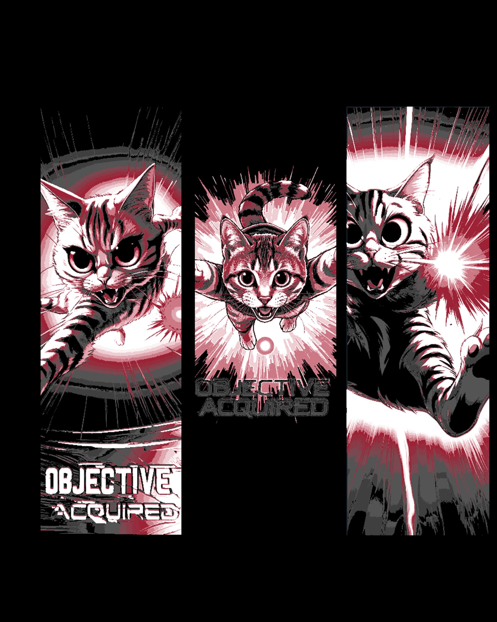 Target acquired and the cat attack begins - Set of bookmarks