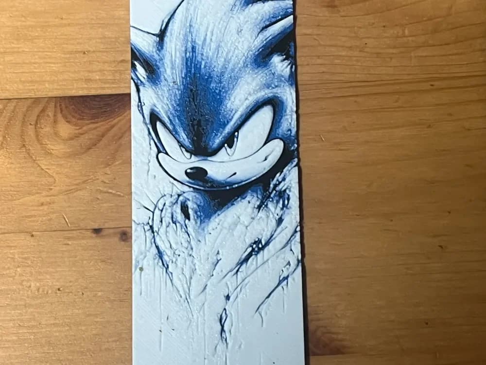 sonic bookmark by Morganja HueForge model: sonic bookmark by Morganja