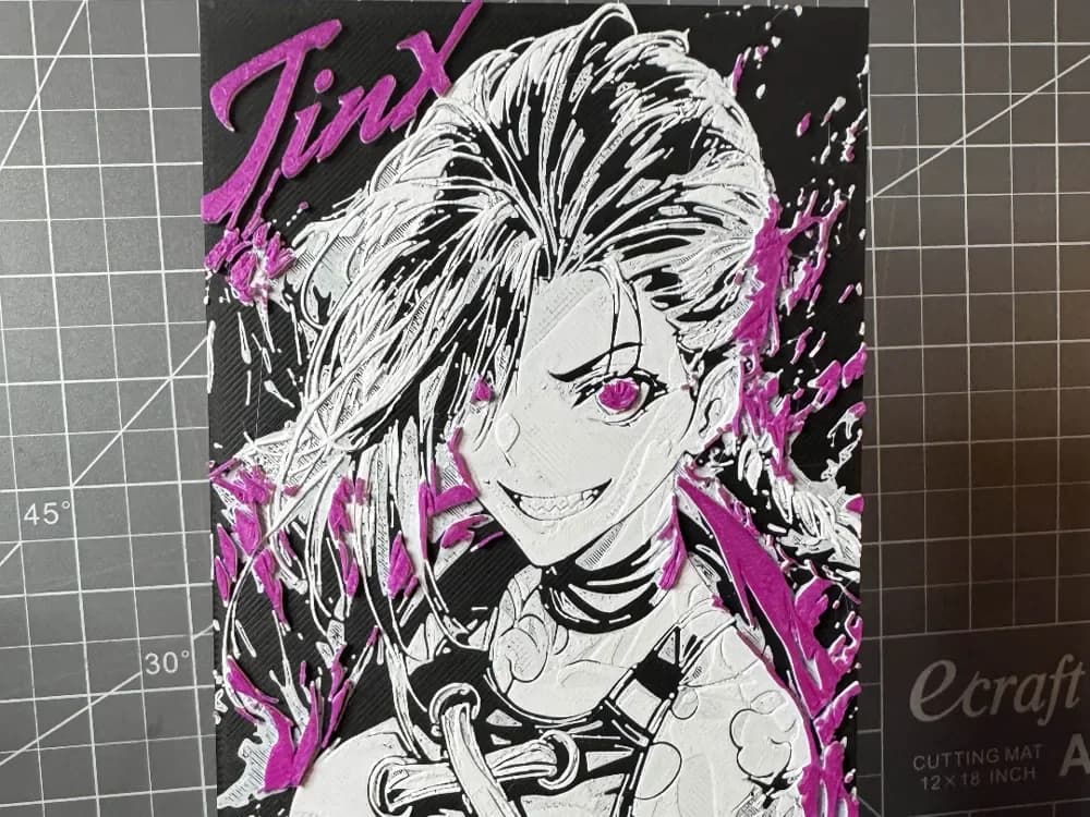 HueForge model: Hueforge of Jinx from League of Legends, Arcane by SBC Creations