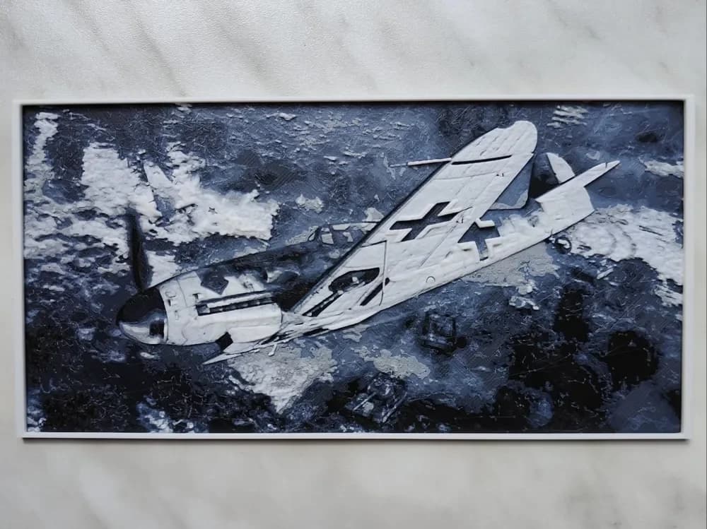 Messerschmitt Bf 109 G-10 - Hueforge by BeaN HueForge model: Messerschmitt Bf 109 G-10 - Hueforge by BeaN