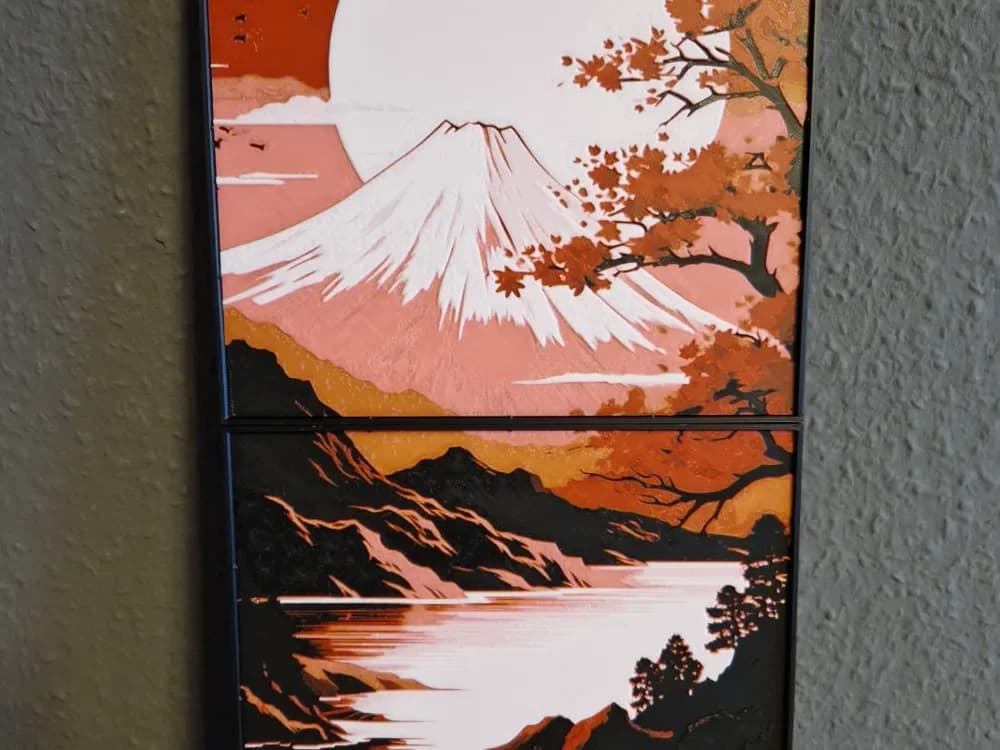 Japan Landscape by Schuettdesign HueForge model: Japan Landscape by Schuettdesign