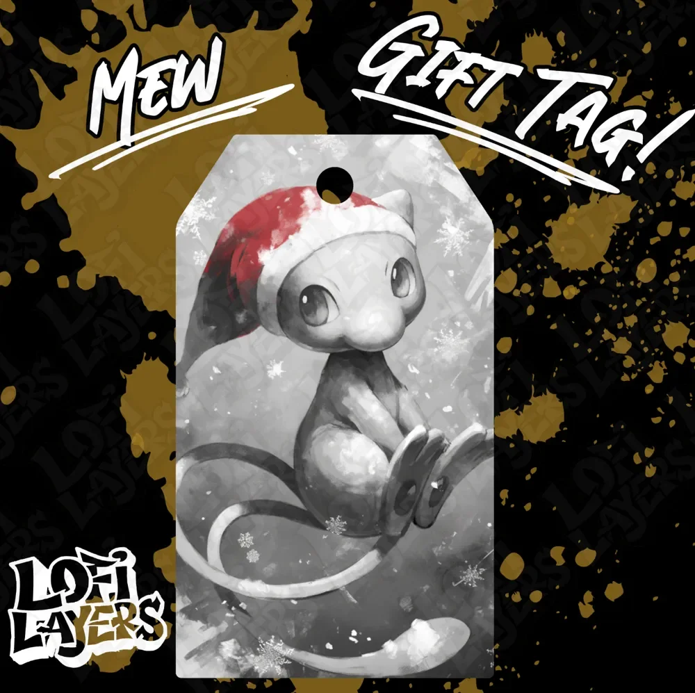 Mew Gift Tag Hueforge Mew Gift Tag Hueforge