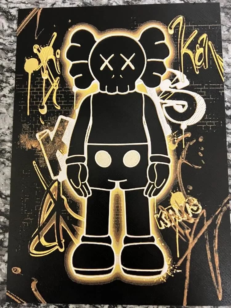 Neon Kaws (HueForge print) by Houston713Texan HueForge model: Neon Kaws (HueForge print) by Houston713Texan