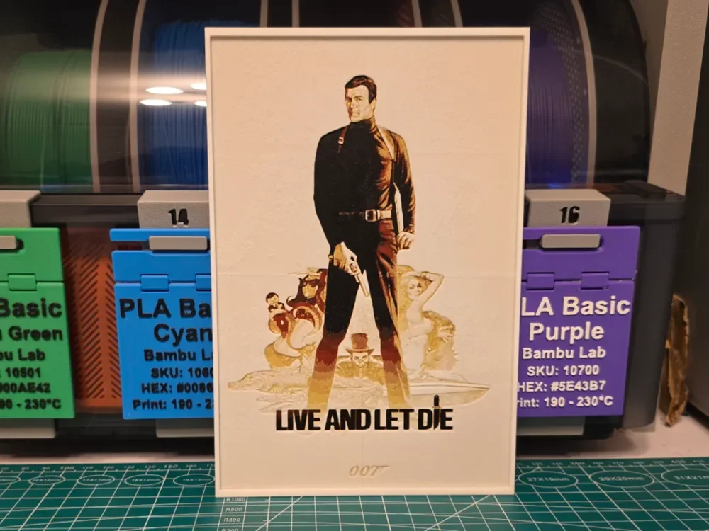007 Live and Let Die Movie Poster - Hueforge Art by Lumpy3D HueForge model: 007 Live and Let Die Movie Poster - Hueforge Art by Lumpy3D