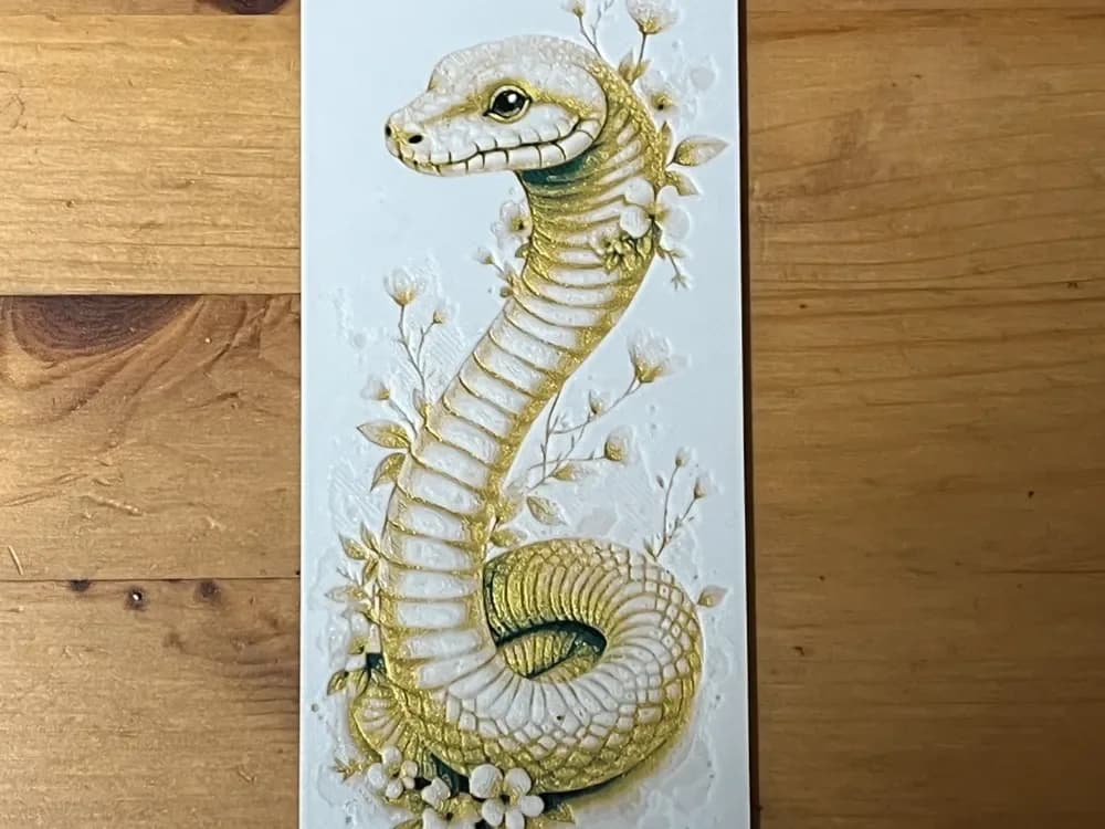 Larger Size snake bookmark by Morganja HueForge model: Larger Size snake bookmark by Morganja