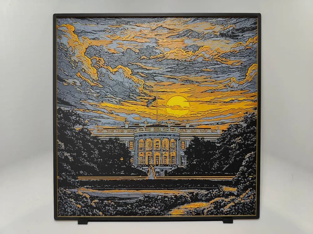 White House Sunset - Hueforge by BeaN HueForge model: White House Sunset - Hueforge by BeaN