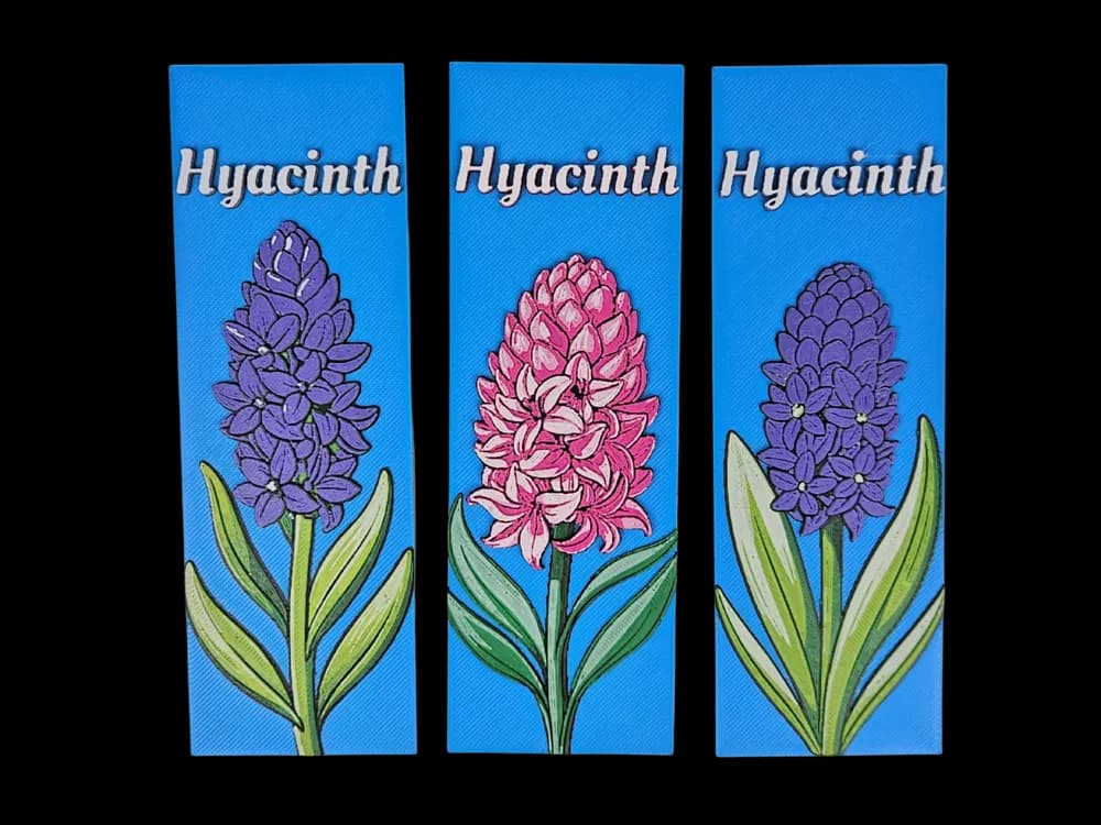 Hyacinth Floral Bookmark Collection