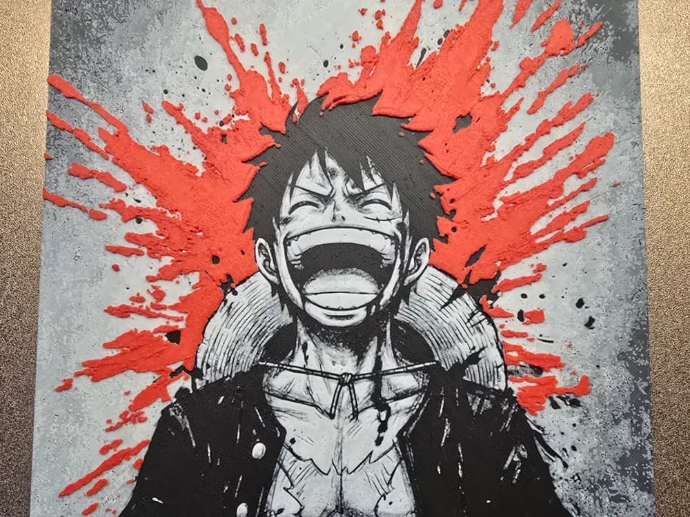 One Piece - Luffy Hueforge by 3D-Mentiel HueForge model: One Piece - Luffy Hueforge by 3D-Mentiel