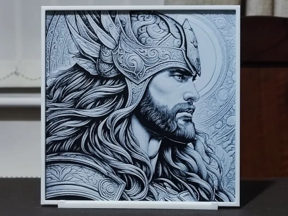 HueForge model: Ornate Viking - HueForge 2 Color by BoDad