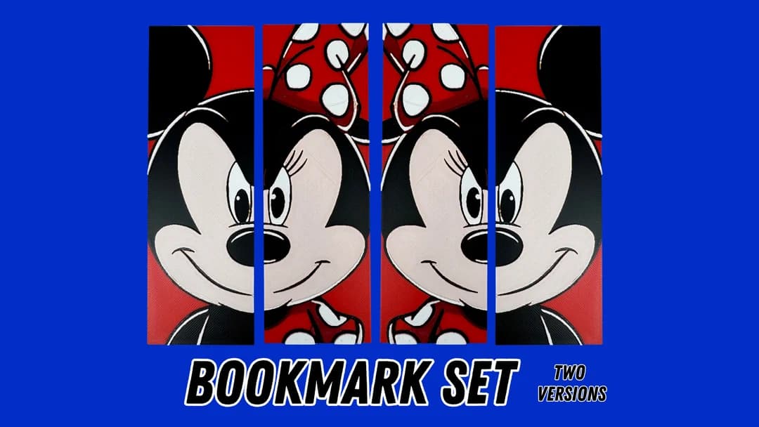 Mickey & Minnie Bookmark Set - Mirrored Versions Mickey & Minnie Bookmark Set - Mirrored Versions