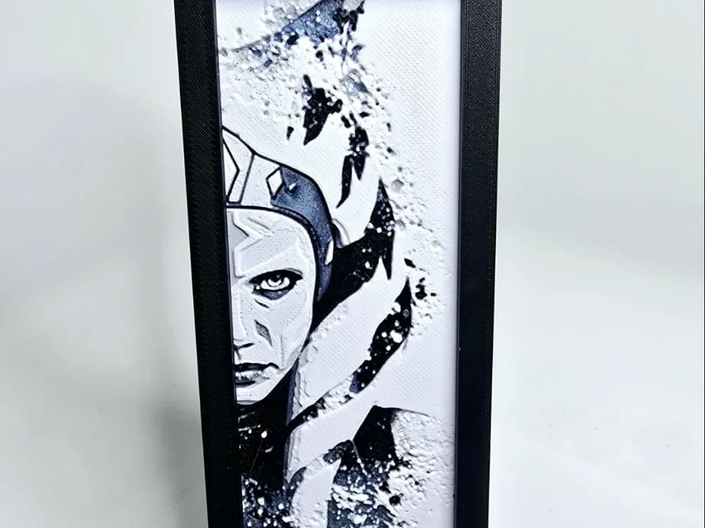 Ahsoka Tano Bookmark by Aprilk6366 HueForge model: Ahsoka Tano Bookmark by Aprilk6366