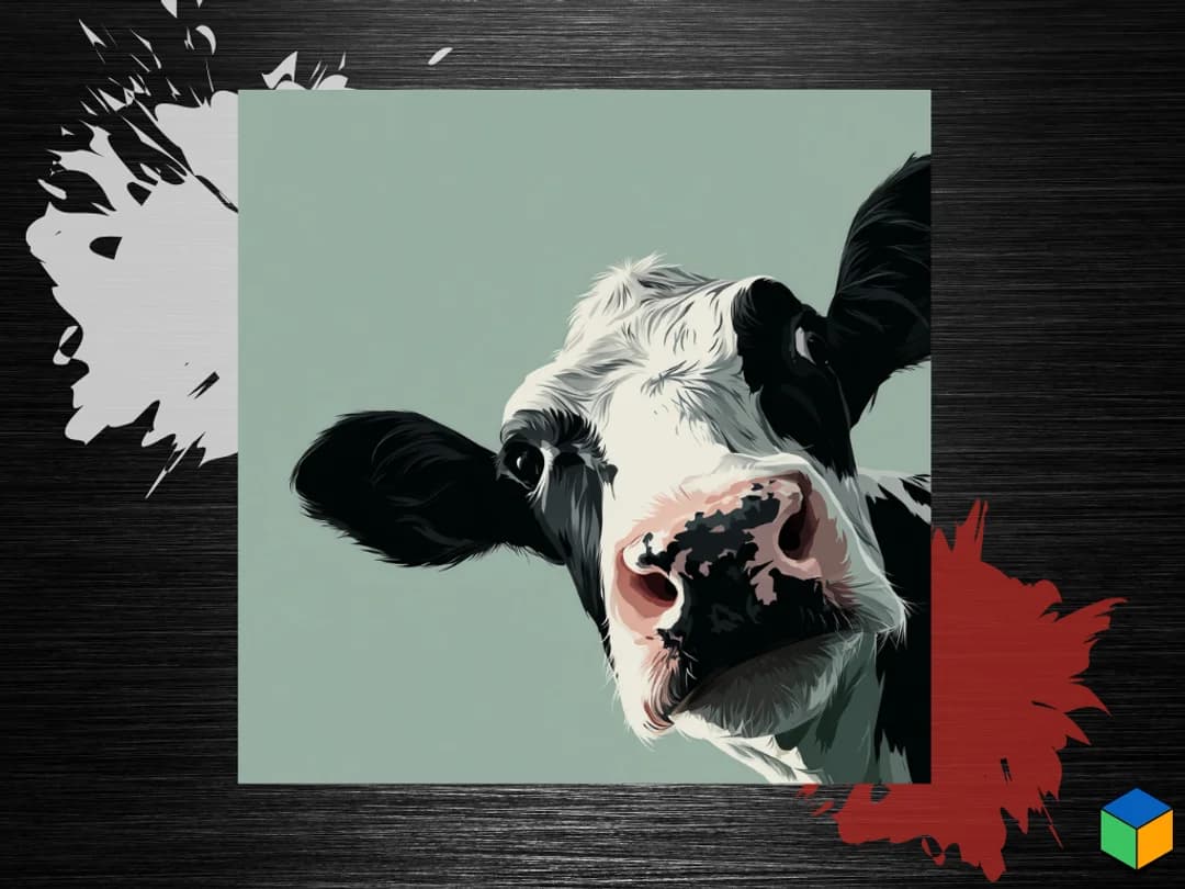 🐄 Cow Poster by 3D Prints By Vic HueForge model: 🐄 Cow Poster by 3D Prints By Vic
