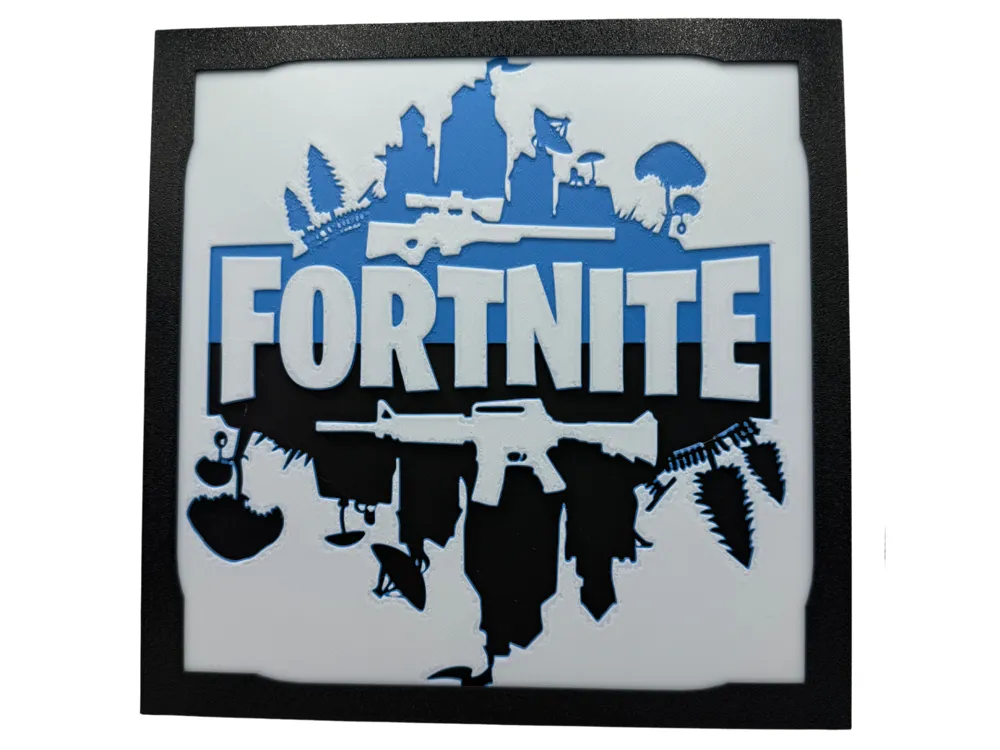Fortnite Logo - Hueforge by Canadian Gamer HueForge model: Fortnite Logo - Hueforge by Canadian Gamer