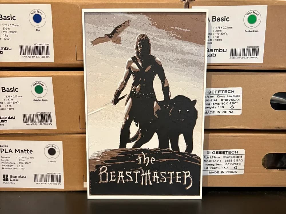 The Beastmaster Hueforge by Estiv HueForge model: The Beastmaster Hueforge by Estiv