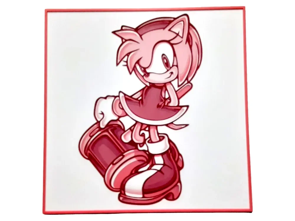 HueForge model: Amy Rose Hueforge Sonic the Hedgehog Sega Gaming by Elsie Moonshadow