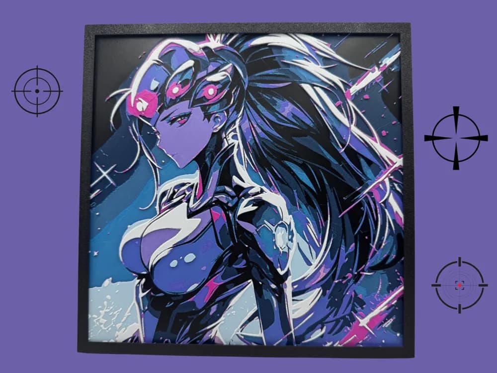 Widowmaker - Overwatch Hueforge by Canadian Gamer HueForge model: Widowmaker - Overwatch Hueforge by Canadian Gamer