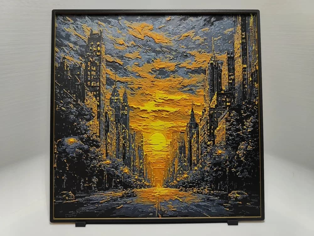 New York Sunset - Hueforge by BeaN HueForge model: New York Sunset - Hueforge by BeaN