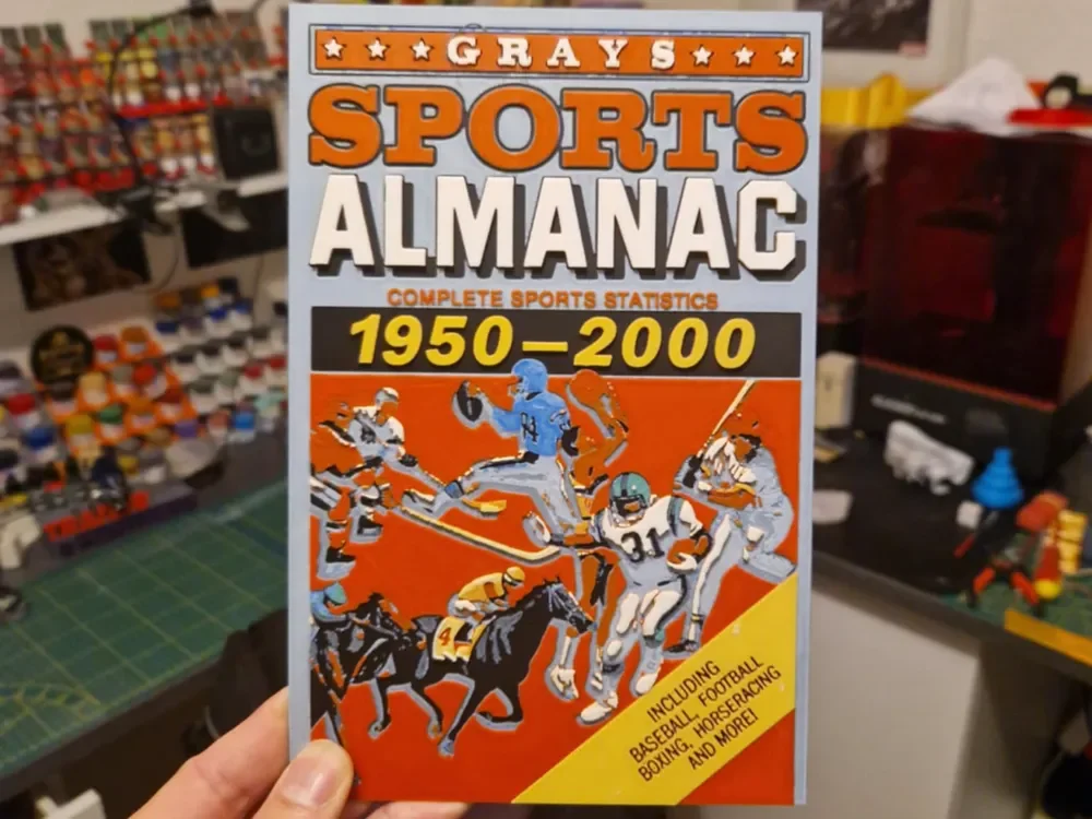 Back To The Future Hueforge - Sports Almanac by Dakiren HueForge model: Back To The Future Hueforge - Sports Almanac by Dakiren