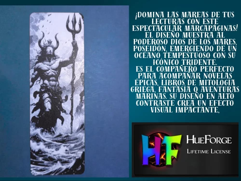 Bookmark Poseidon v2 by FYTY112 HueForge model: Bookmark Poseidon v2 by FYTY112