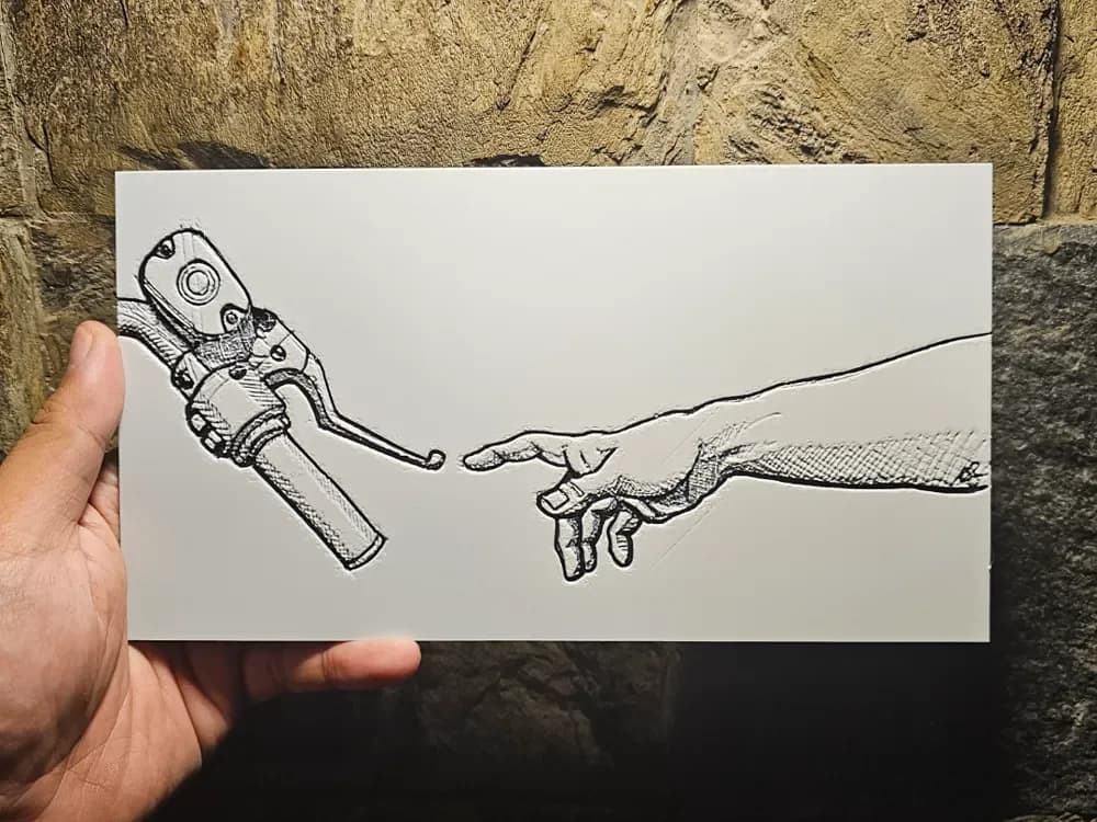 The Creation of Adam parody Hueforge by Loki HueForge model: The Creation of Adam parody Hueforge by Loki