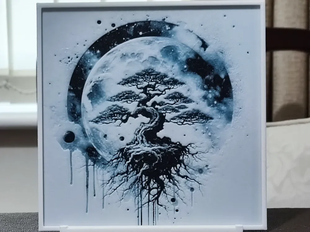 HueForge model: Chaotic Tree Of Life - HueForge 3 Color by BoDad