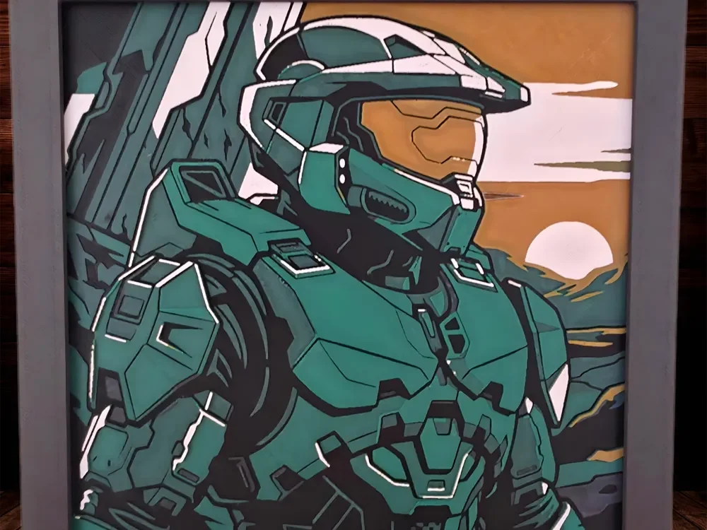 MasterChief - Halo by Side Quest Hues HueForge model: MasterChief - Halo by Side Quest Hues
