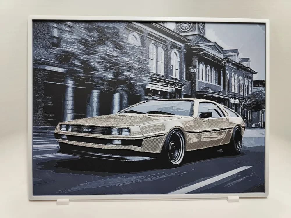 DeLorean DMC-12 - Hueforge by BeaN HueForge model: DeLorean DMC-12 - Hueforge by BeaN