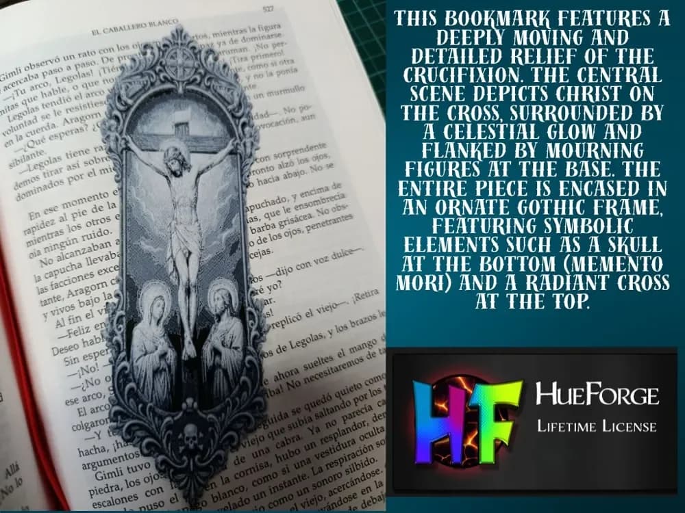 The Crucifixion Bookmark by FYTY112 HueForge model: The Crucifixion Bookmark by FYTY112
