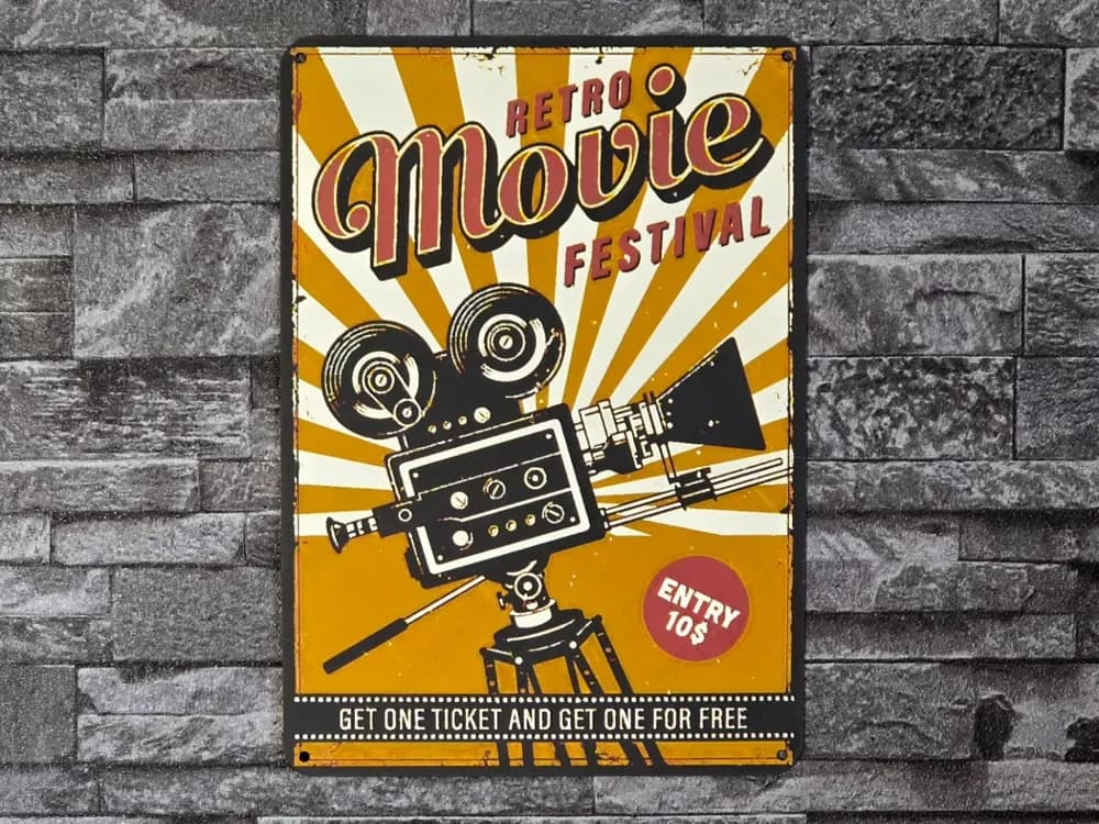 Hueforge Vintage Retro Movie 4 colors by StefBull85 HueForge model: Hueforge Vintage Retro Movie 4 colors by StefBull85