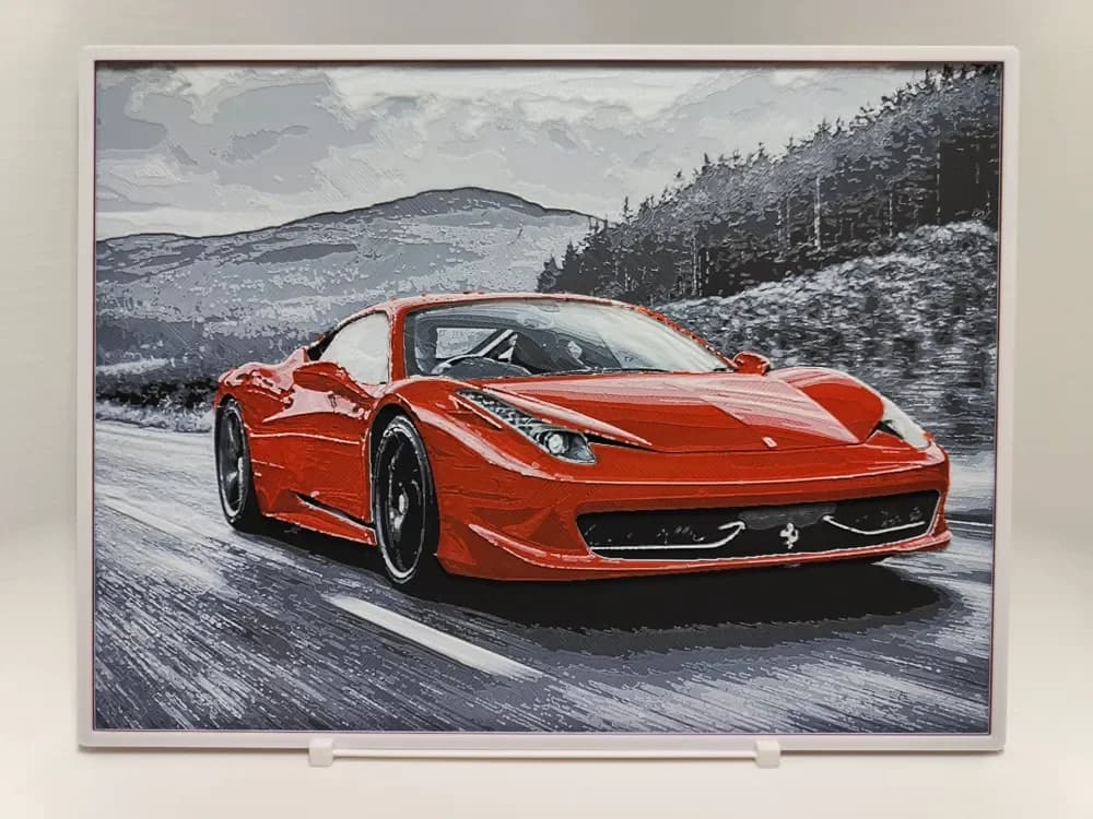 Ferrari 458 Italia - Hueforge by BeaN HueForge model: Ferrari 458 Italia - Hueforge by BeaN