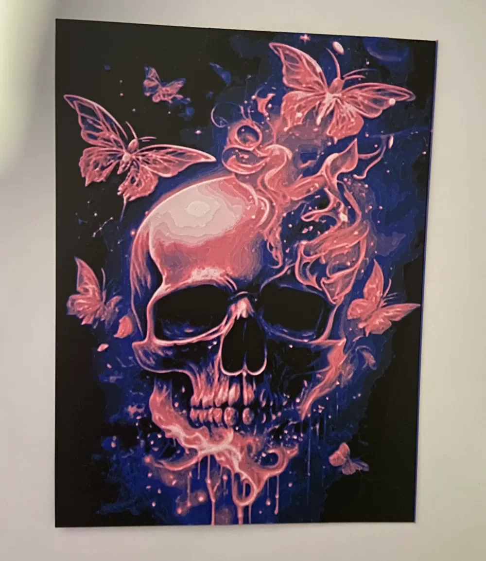skull and butterfly by Morganja HueForge model: skull and butterfly by Morganja