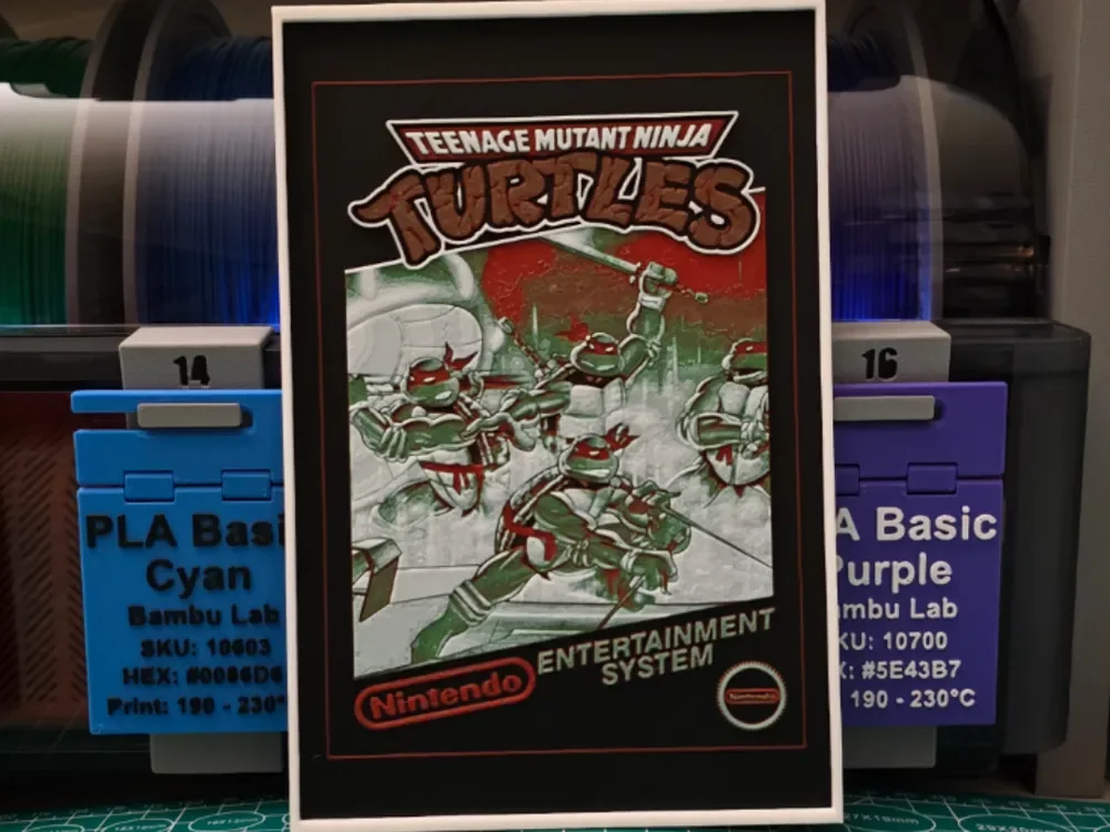 Teenage Mutant Ninja Turtles Game Poster Hueforge by Lumpy3D HueForge model: Teenage Mutant Ninja Turtles Game Poster Hueforge by Lumpy3D