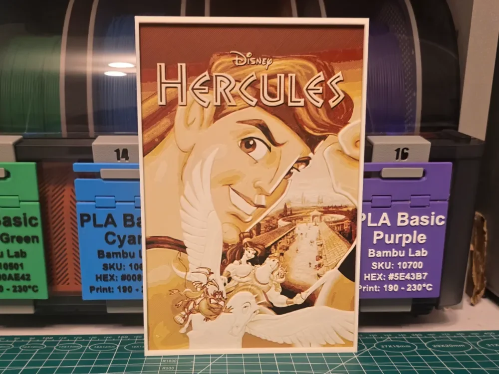 Hercules Movie Poster - Hueforge Art Hercules Movie Poster - Hueforge Art