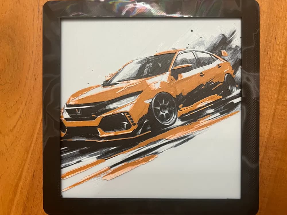 Honda Civic by JustBe 3D Printing HueForge model: Honda Civic by JustBe 3D Printing