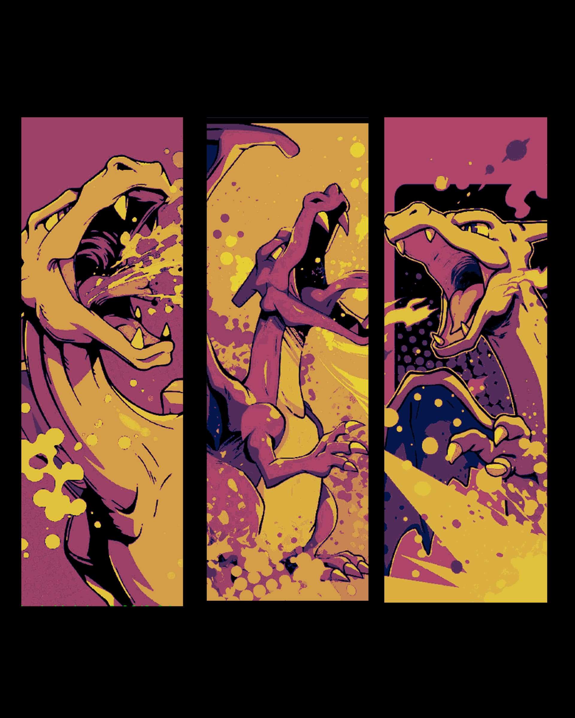 Fan Art Pop Style Bookmarks of the Great Pokémon - Charizard by BooneCo3d HueForge model: Fan Art Pop Style Bookmarks of the Great Pokémon - Charizard by BooneCo3d