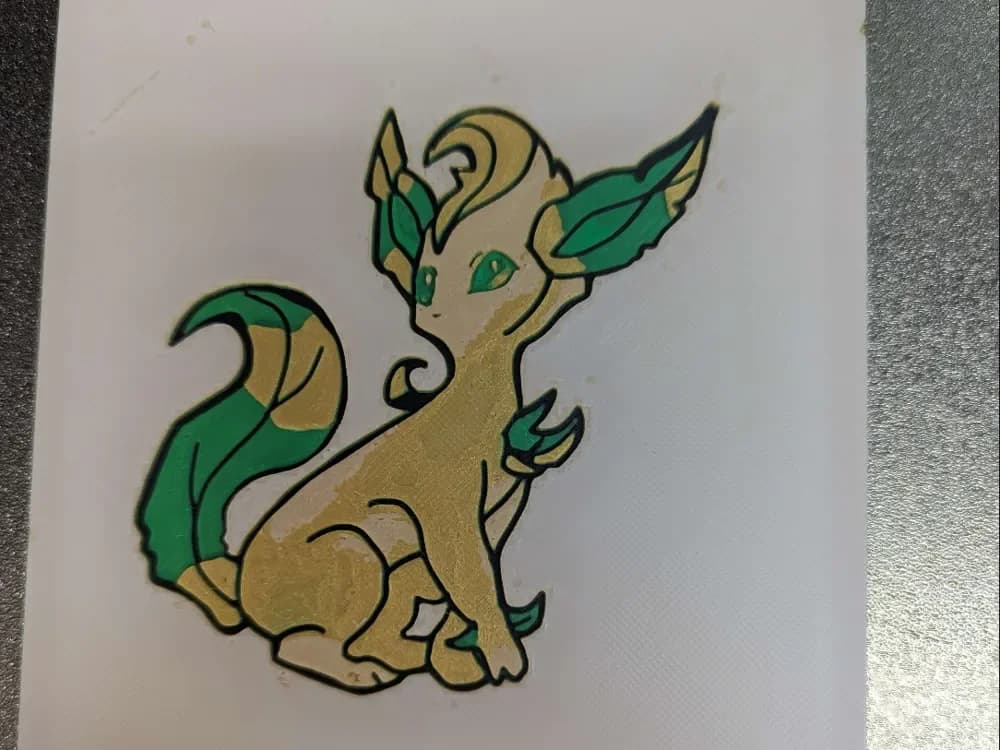 Hueforge phyllali by ISA Leafeon by ZombiePaint3D HueForge model: Hueforge phyllali by ISA Leafeon by ZombiePaint3D