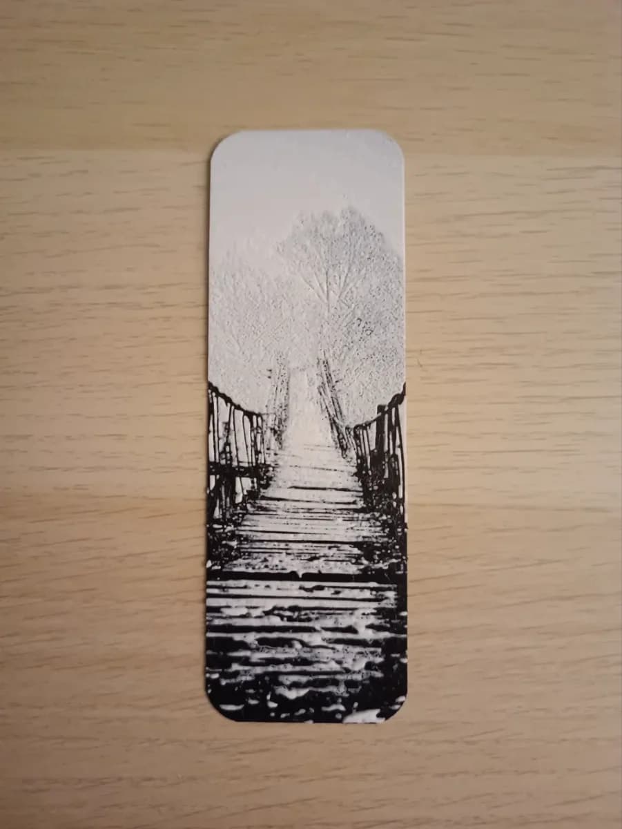 Suspension Bridge Bookmark by Atrus Design HueForge model: Suspension Bridge Bookmark by Atrus Design