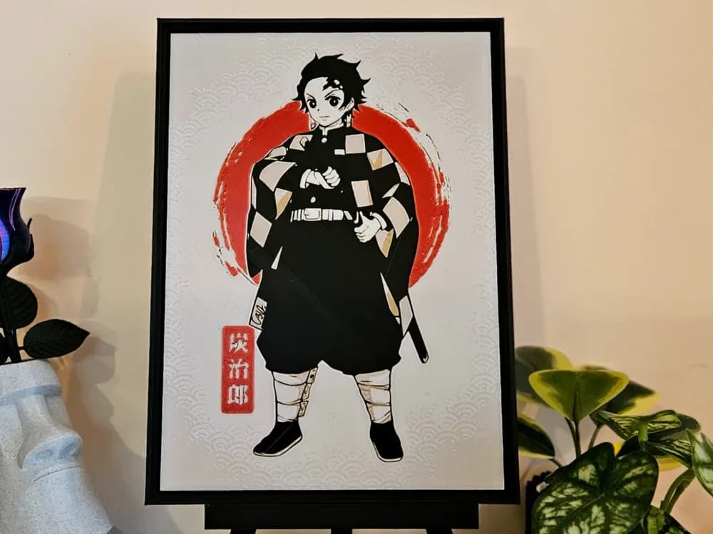 Tanjiro Kamado - Demon Slayer (HueForge) by C3D HueForge model: Tanjiro Kamado - Demon Slayer (HueForge) by C3D