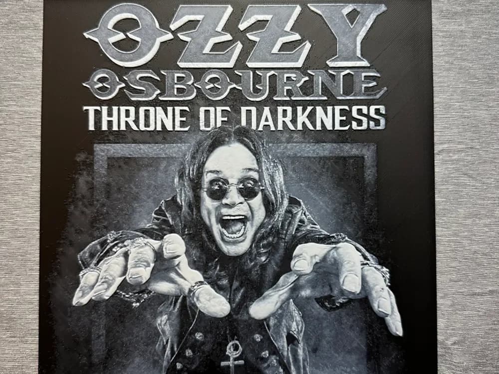 HueForge model: Ozzy Osbourne - Throne of Darkness Hueforge by Hey Ben