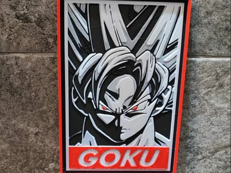 Goku by Garuda3D HueForge model: Goku by Garuda3D