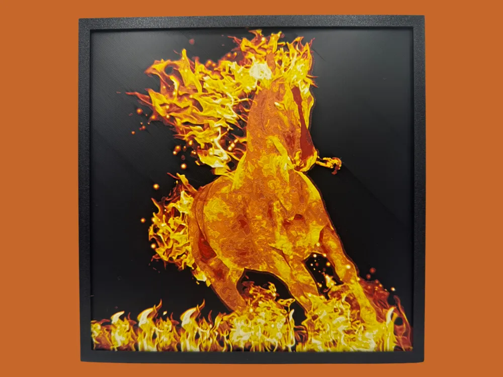 Pyrois - The Fire Horse by Canadian Gamer HueForge model: Pyrois - The Fire Horse by Canadian Gamer