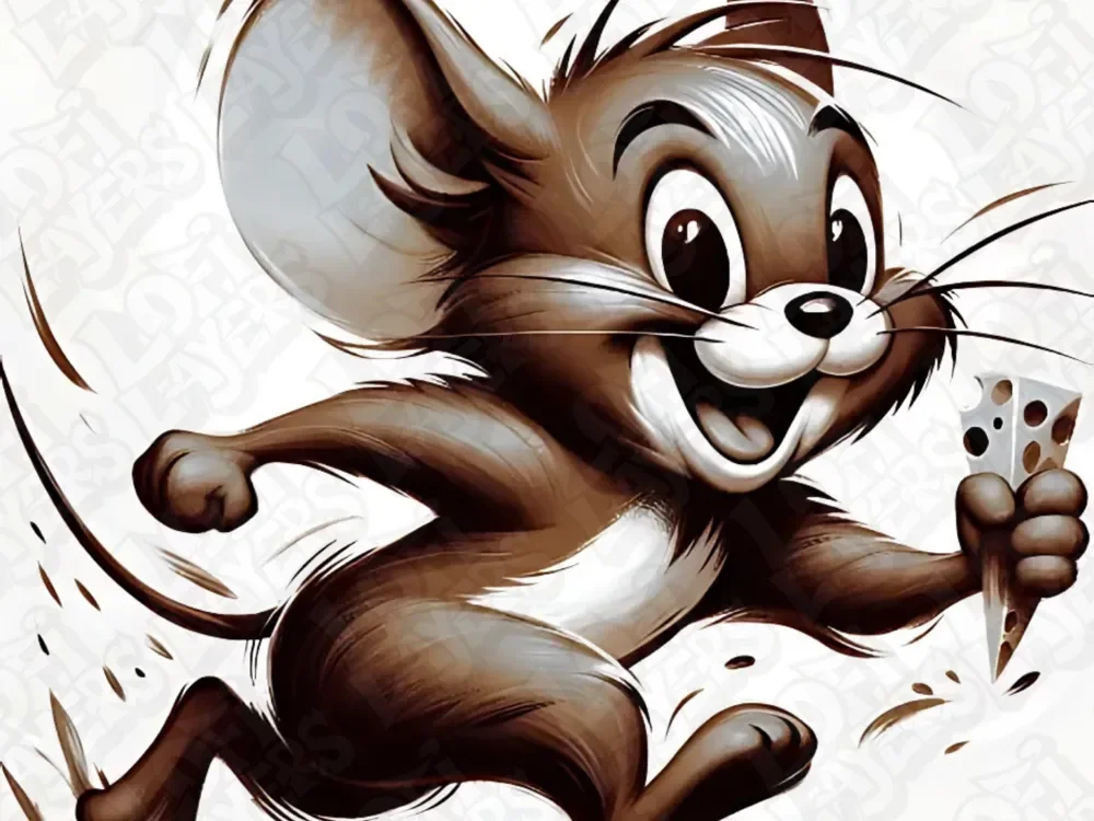 Jerry from Tom & Jerry Hueforge by LoFi Layers HueForge model: Jerry from Tom & Jerry Hueforge by LoFi Layers