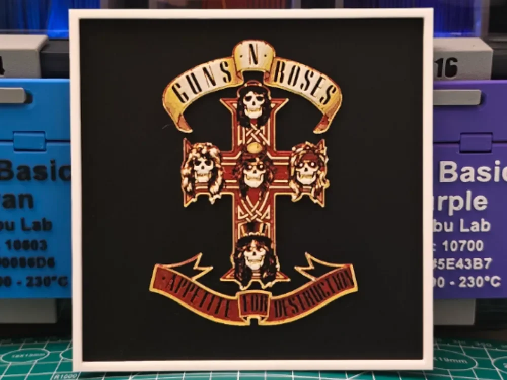 Guns N' Roses "Appetite for Destruction" Album Art by Lumpy3D HueForge model: Guns N' Roses "Appetite for Destruction" Album Art by Lumpy3D