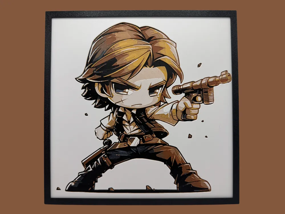 Han Solo - Chibi Edition by Canadian Gamer HueForge model: Han Solo - Chibi Edition by Canadian Gamer