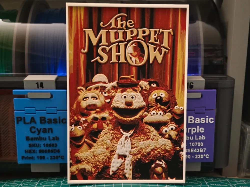 The Muppet Show Poster - Hueforge Art by Lumpy3D HueForge model: The Muppet Show Poster - Hueforge Art by Lumpy3D