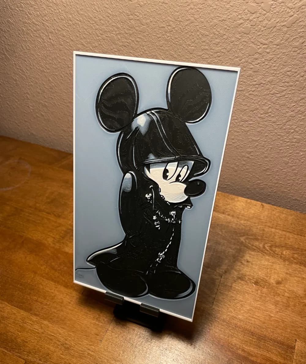 Hueforge - Kingdom Hearts - Organization 13 Mickey by Cloudy Nostalgia HueForge model: Hueforge - Kingdom Hearts - Organization 13 Mickey by Cloudy Nostalgia