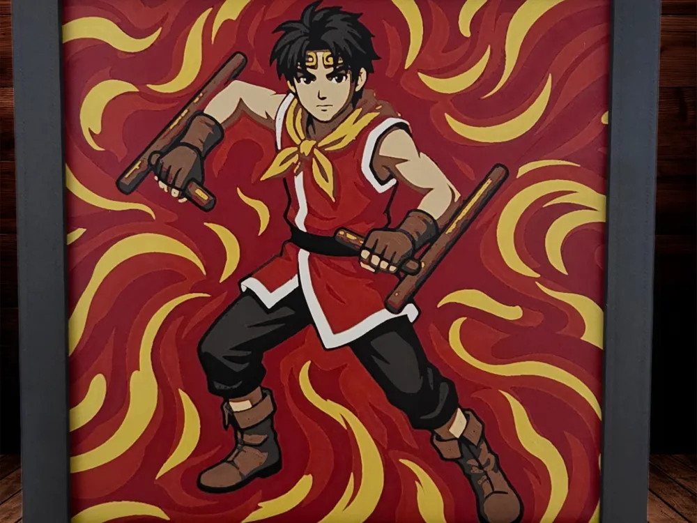 Riou - Suikoden 2 by Side Quest Hues HueForge model: Riou - Suikoden 2 by Side Quest Hues