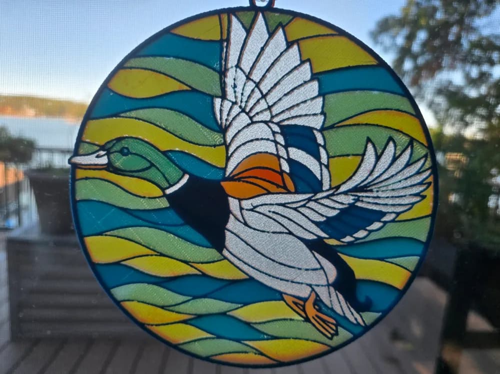 Mallard Drake in Stained-glass Style Mallard Drake in Stained-glass Style